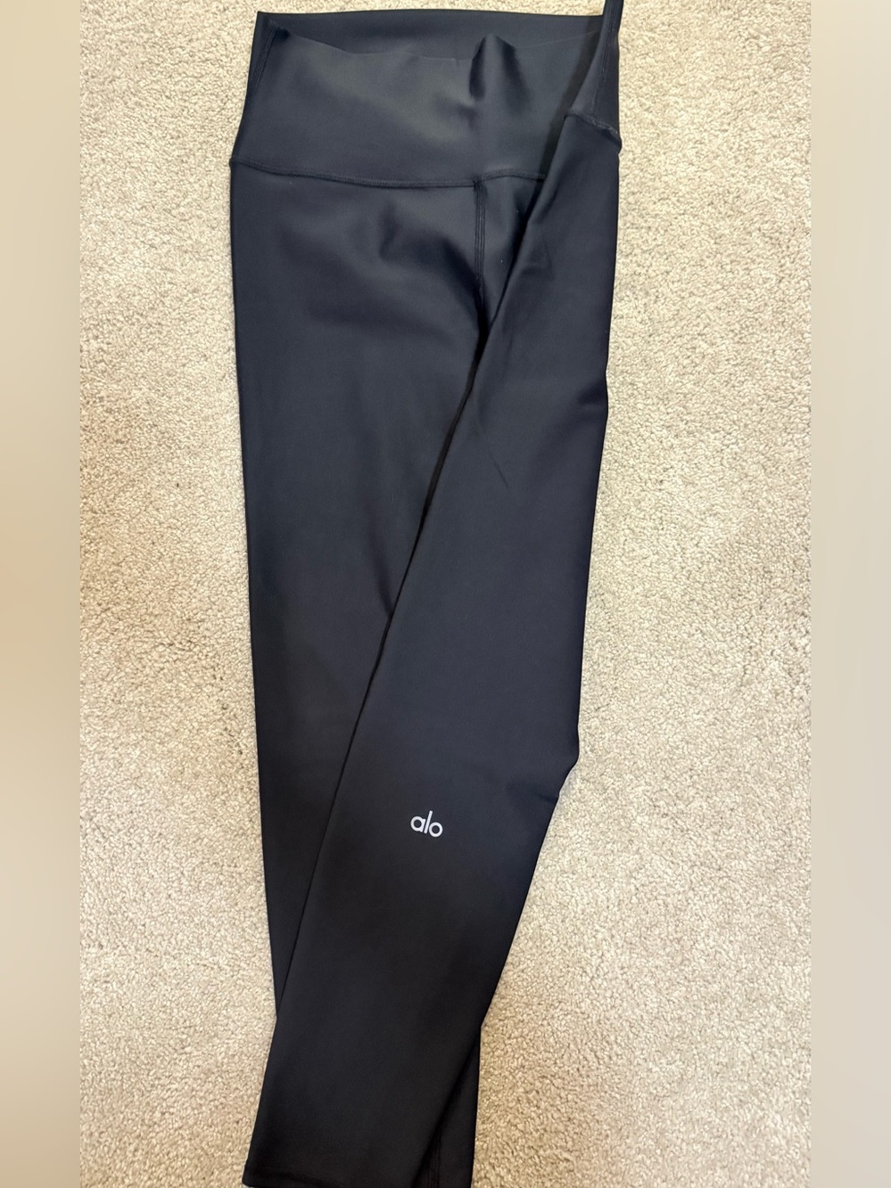 Alo High-Rise Black Leggings - Airlift - M